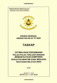 Optimalisasi Pengamanan Pulau- Pulau Terluar Dengan Memanfaatkan Komponen Kekuatan Maritim Guna Menjaga Keutuhan Wilayah NKRI