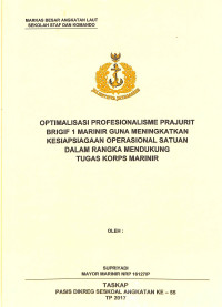 Optimalisasi profesionalisme prajurit Brigif 1 Marinir guna meningkatkan kesiapsiagaan operasional satuan dalam rangka mendukung tugas Korps Marinir