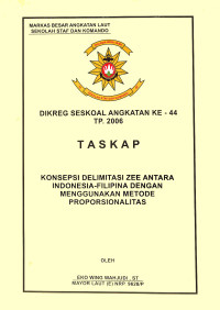 Konsepsi Delimitasi Zee Antara Indonesia- Filipina Menggunakan Metode Proporsionalitas