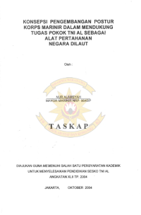 Konsepsi Pengembangan Postur KORPS Marinir Dalam Mendukung Tugas Pokok TNI AL Sebagai Alat Pertahanan Negara Di Laut