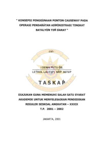 Konsepsi Penggunaan Ponton Causeway Pada Operasi Pendaratan Admibistrasi Tingkat Batalyon Tim Darat