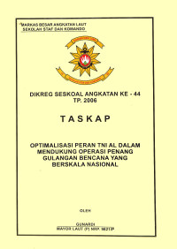 Optimalisasi Peran TNI AL Dalam Mendukung Operassi Penanggulangan Bencana Yang Berskala Nasional