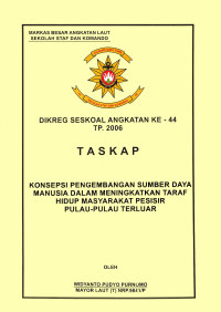 Konsepsi Pengembangan Sumber Daya Manusia Dalam Meningkatkan Taraf Hidup Masyarakat Pesisir Pulau- Pulau Terluar