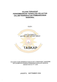 Kajian Terhadap Perkembangan Teknologi Kedaulatan Dalam Peningkatan Pembangunan Nasional