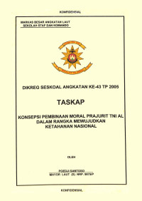 Konsepsi Pembinaan Moral Prajurit TNI AL Dalam Rangka Mewujudkan Ketahanan Nasional