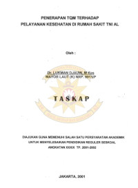 Penerapan TQM Terhadap Pelayanan Kesehatan di Rumah Sakit TNI AL