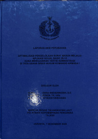 Optimalisasi Pengelolaan Surat Masuk Melalui Aplikasi Visual Basic 20.12 Guna Mewujudkan Tertib Administrasi Di Tata Usaha Dinas Hukum KOMANDO ARMADA I