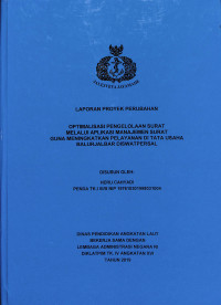 Optimalisasi Pengelolaan Surat Melalui Aplikasi Manajemen Surat Guna Meningkatkan Pelayanan Di Tata Usaha BALURJALBAR DISWATPERSAL (LPP)