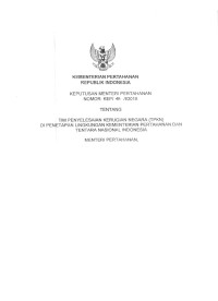 TIM PENYELESAIAN KERUGIAN NEGARA (TPKN) DI PENETAPAN LINGKUNGAN KEMENTERIAN PERTAHANAN DAN TENTARA NASIONAL INDONESIA