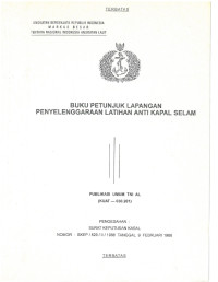 BUKU PETUNJUK LAPANGAN PENYELENGGARAAN LATIHAN ANTI KAPAL SELAM