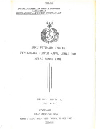 BUKU PETUNJUK TAKTIS PENGGUNAAN TEMPUR KAPAL JENIS PKR KELAS AHMAD YANI