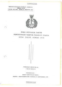 BUKU PETUNJUK TAKTIS PENGGUNAAN TEMPUR PESAWAT UDARA INTAI TAKTIS NOMAD N-22