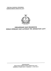 ORGANISASI DAN PROSEDUR DINAS OPERASI DAN LATIHAN TNI ANGKATAN LAUT