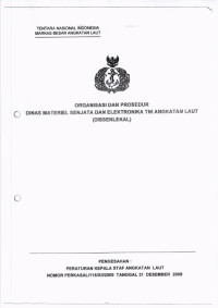 ORGANISASI DAITI PROSEDUR DINAS UATERIEL SENJATA DAN ELEKTRONIKA TNI ANGKATAN LAUT (DISSENLEKAL)