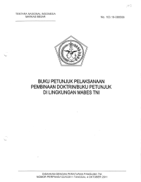 BUKU PETUNJUK PELAKSANMN PEMBINMN DOKTRIN/BUKU PETUNJUK DI LINGKUNGAN MABES TNI