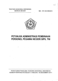 PETUNJUK ADMINISTRASI PEMBINAAN PERSONEL PEGAWAI NEGERI SIPIL TNI