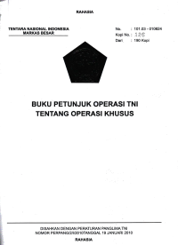 BUKU PETUNJUK OPERASI TNI TENTANG OPERASI KHUSUS