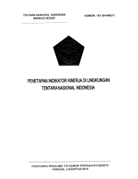 PENETAPAN INDIKATOR KINERJA DI LINGKUNGAN TENTARANASIONAL INDONESIA