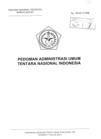 PEDOMAN ADMINISTRASI UMUM TENTARA NASIONAL INDONESIA