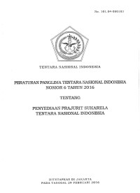 PENYEDIAAN PRAJURIT SUKARELA TENTARA NASIONAL INDONESIA