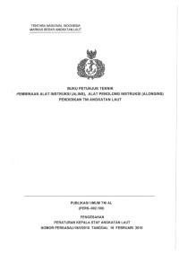 BUKU PETUNJUK TEKNIK PEMBINAAN ALAT INSTRUKSI (ALINS), ALAT PENOLONG INSTRUKSI (ALONGINS) PENDIDIKAN TNI ANGKATAN LAUT