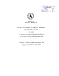 TATA CARA PENGENDALIAN DAN EVALUASI PELAKSANAAN RENCANA PEMBANGUNAN