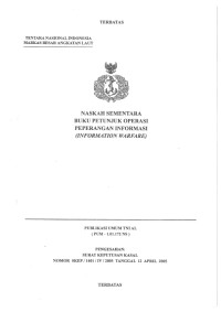 NASKAH SEMENTARA BUKU PETUNJUK OPERASI PEPERANGAN INFORMASI (INFORMATION WARFARE)