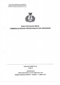 BUKU PETUNJUK INDUK PEMBINAAN BIDANG PERENCANAAN DAN ANGGARAN