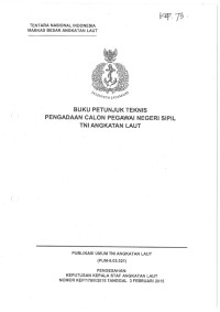 BUKU PETUNJUK TEKNIS PENGADAAN CALON PEGAWAI NEGERI SIPIL TNI ANGKATAN LAUT