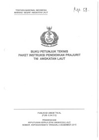 BUKU PETUNJUK TEKNIS  PAKET INSTRUKSI PENDIDIKAN PRAJURIT TNI ANGKATAN LAUT