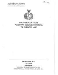 BUKU PETUNJUK TEKNIS PENDIDIKAN KESETARAAN PERWIRA  TNI ANGKATAN LAUT