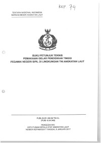 BUKU PETUNJUK TEKNIS PEMAKAIAN GELAR PENDIDIKAN TINGGI PEGAWAI NEGERI SIPIL DI LINGKUNGAN TNI ANGKATAN LAUT