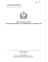 BUKU PETUNJUK TEKNIS STANDARDISASI PERALATAN KOMUNIKASI ELEKTRONIKA KRI