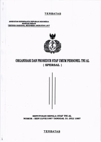 ORGANISASI DAN PROSEDUR STAF UMUM PERSONEL TNI AL (SPERSAL)