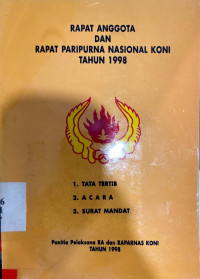 Rapat Anggota dan rapat paripurna nasional koni tahun 1998