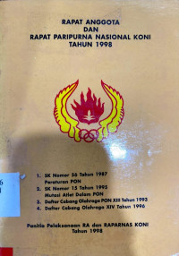 Rapat Anggota dan rapat paripurna nasional KONI tahun 1998