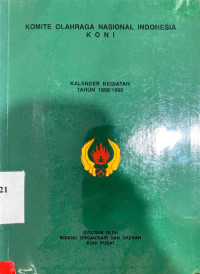 Komite Olahraga Naisonal Indonesia KONI; Kalender kegiatan tahun 1998/1999