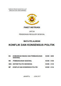 Konflik dan Konsensus Politik (2017)