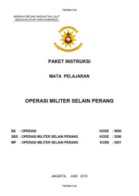 Operasi Militer Selain Perang (2010)