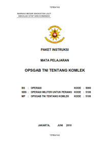 Opsgab TNI Tentang Komlek (2010)