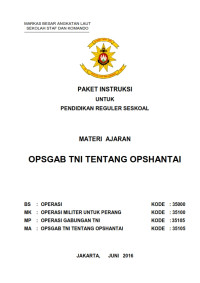 Opsgap TNI Tentang Opshantai (2016)